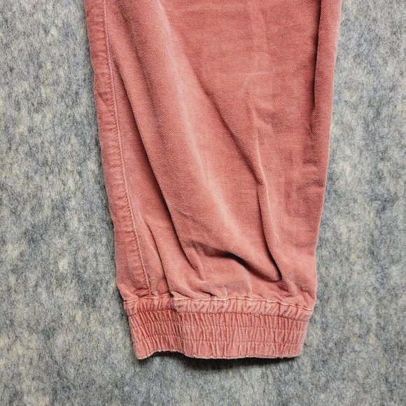 Anthropologie Kalea Trouser Jogger Womens Large Rose Pleated Corduroy High Rise - Picture 5 of 14